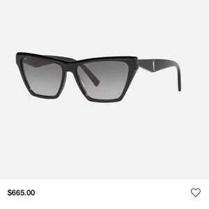 Saint Laurent Black and Gray Sunglasses
